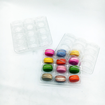 Op maat gemaakte Plastic Vacuum Model Blister Packaging Tray 12 Holes Macaron Tray