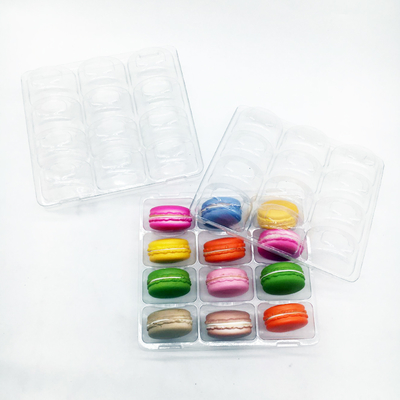 Op maat gemaakte Plastic Vacuum Model Blister Packaging Tray 12 Holes Macaron Tray