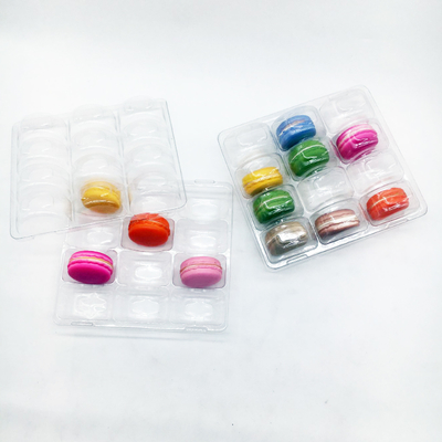 Op maat gemaakte Plastic Vacuum Model Blister Packaging Tray 12 Holes Macaron Tray