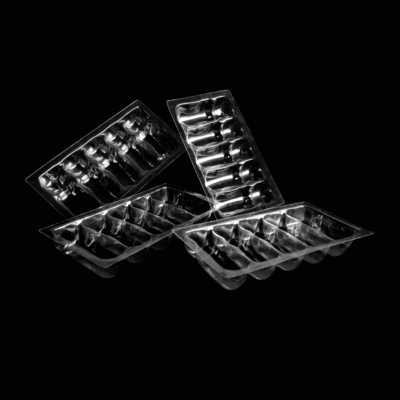 Persoonlijke doorzichtige plastic ampulletrek Blisterverpakking In PVC PET PETG ESD