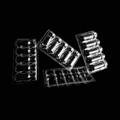 Persoonlijke doorzichtige plastic ampulletrek Blisterverpakking In PVC PET PETG ESD