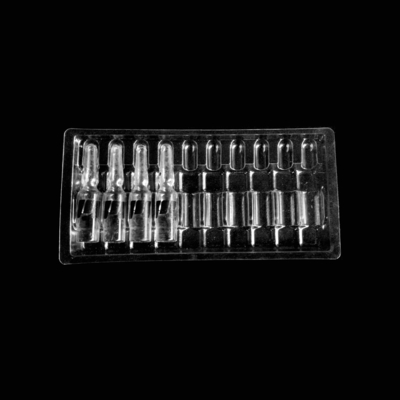 Persoonlijke doorzichtige plastic ampulletrek Blisterverpakking In PVC PET PETG ESD