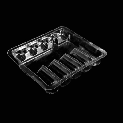 Doorzichtige PVC PET PP Clamshell Verpakking Plastic Blister Ampoule Tray Met Paper Card Inserts