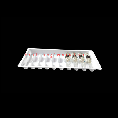 Hoogwaardige Plastic Ampules Tray 1ml 2ml 5ml 10ml Plastic Clear Blister Packaging Vials Blister Tray Box