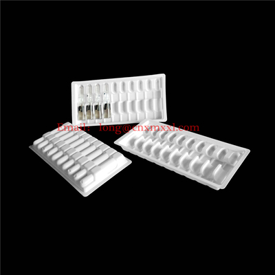 Hoogwaardige Plastic Ampules Tray 1ml 2ml 5ml 10ml Plastic Clear Blister Packaging Vials Blister Tray Box