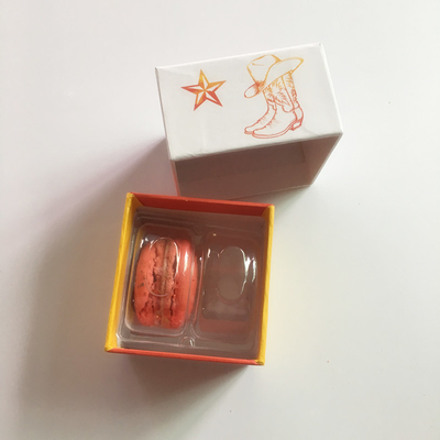 2 stuks Macaron Printing Paper Gift Box Verpakking Macarons Display met Inner Tray