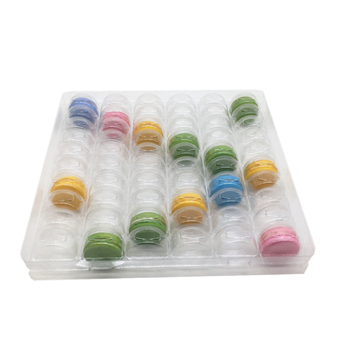 Transparante plastic macaronverpakking Blister 6 x 10 arrangement 60 cellen macaron verpakking bak