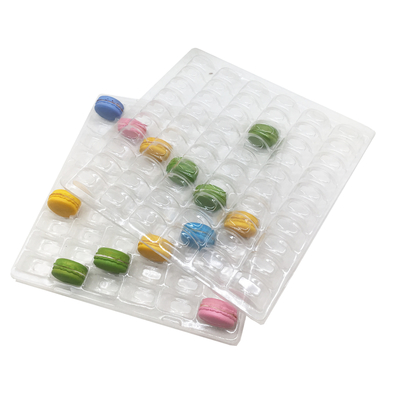 Transparante plastic macaronverpakking Blister 6 x 10 arrangement 60 cellen macaron verpakking bak