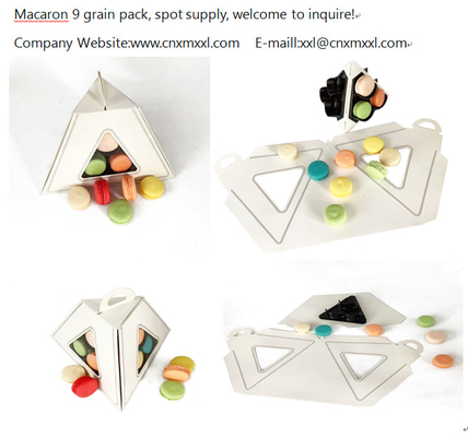 Paper Macaron Packaging Tower Hold 9 Pcs 2 Tiers Macaron Tower