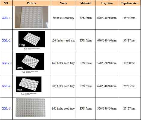 EPS 120 Hole Seedling Tray Foam Seed Cultivation Tray Meerdere specificaties Op maat