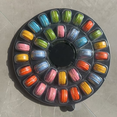 Macaron 35 Transparante bak Verpakking Handgemaakte doos Macaron Verpakking Chocolade Verpakking Boven- en onderdek Verpakking Taart