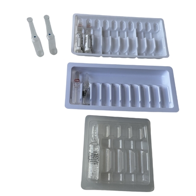 Verpakkingspakket voor waterinspuiting 1 ml 2 ml 3 ml glazen fles Ampuulbak Etiketten op maat