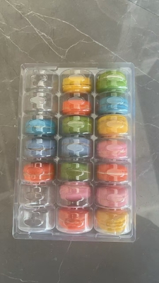 Rechthoek 21 Paletten Plastic verpakking Macaron bak Aanpasbaar