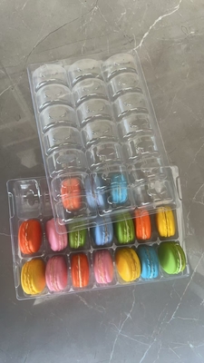 6 pallets Plastic verpakking Macaron bak Verpakking ondersteuning Custom Food Safe
