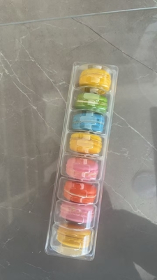 6 pallets Plastic verpakking Macaron bak Verpakking ondersteuning Custom Food Safe