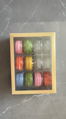 12 Palet Plastic Verpakking Macaron Transparent Box Verpakking Macaron Tray Verpakking Matching Customization