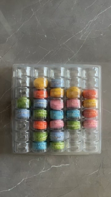 Macaron 40 Transparante handgemaakte doos Macaron bak verpakking Chocolade verpakking Boven- en onderdek cake verpakking Leverancier