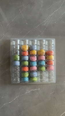 Macaron 40 Transparante handgemaakte doos Macaron bak verpakking Chocolade verpakking Boven- en onderdek cake verpakking Leverancier