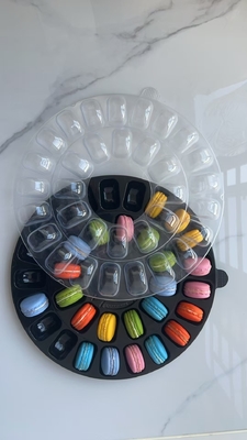 Macaron 33-korrel verpakking doorzichtige macaron bak verpakking handleiding doos macaron verpakking draagbare macaron verpakking doorzichtige doos macaron verpakking doorzichtige doos plus karton verpakking