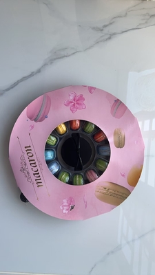 Draagbare macaron 33-korrel verpakking transparante macaron bak verpakking transparante doos plus karton verpakking leverancier