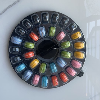 Draagbare macaron 33-korrel verpakking transparante macaron bak verpakking transparante doos plus karton verpakking leverancier
