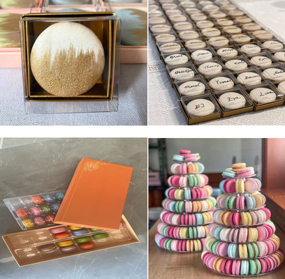 33-graan macaron plastic doos macaron tray transparant aanpasbaar ontwerp