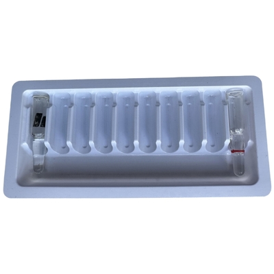 PET-blister verpakkingsbak 1 ml 2 ml water injectie medicijn ampul bak op maat groothandel