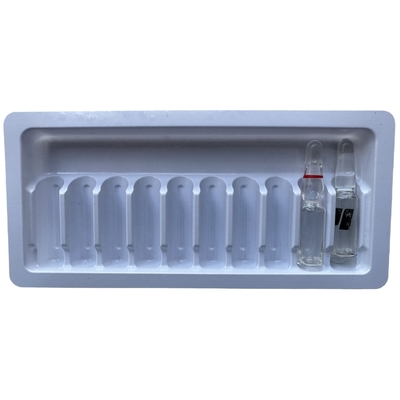 PET-blister verpakkingsbak 1 ml 2 ml water injectie medicijn ampul bak op maat groothandel
