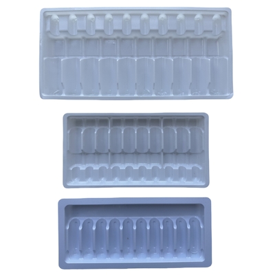 PET-blister verpakkingsbak 1 ml 2 ml water injectie medicijn ampul bak op maat groothandel