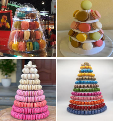 Eco-vriendelijke transparante macaronverpakkingsdoos met op maat gedrukt voor cadeau en tentoonstelling