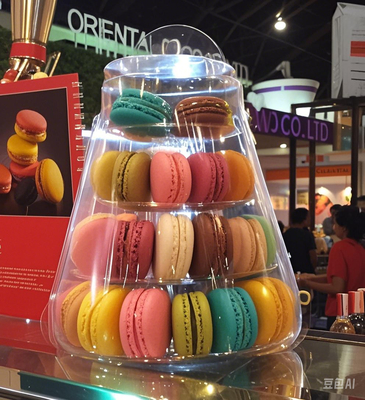 Lichte macaron verpakkingsbakken Papier macaron cadeaubon gemakkelijk te hanteren