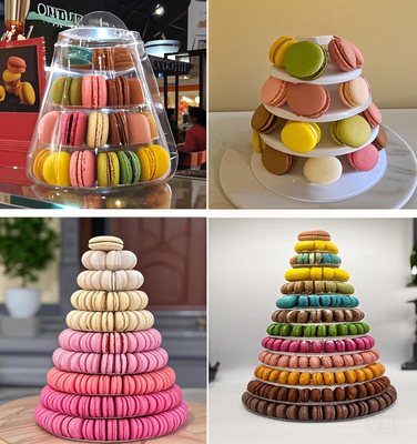 Lichte macaron verpakkingsbakken Papier macaron cadeaubon gemakkelijk te hanteren