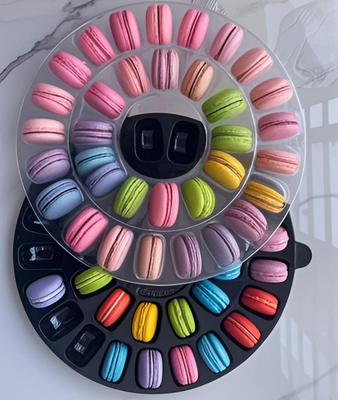 Transparante papieren doos Verpakking Macaron Display Rack Macaron Tray Macaron Gift Box Verpakking Chocolade Macaron Boven- en onderdek Verpakking
