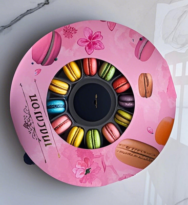 33 12 24 Bovenste en onderste deksel Macarons Verpakking Plastic tray Macarons Display Stand