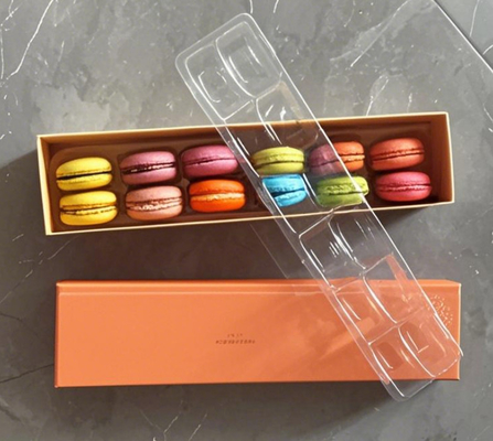 OEM Macaron verpakkingsdoos High End Franse dessertdoos 6-korrel transparante lade doos