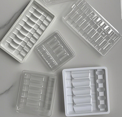 Persoonlijke doorzichtige plastic ampulletrek Blisterverpakking In PVC PET PETG ESD