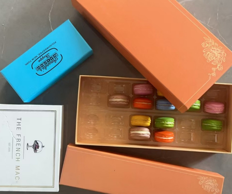 OEM Macaron verpakkingsdoos High End Franse dessertdoos 6-korrel transparante lade doos