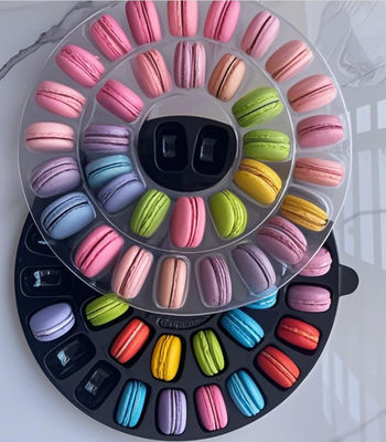 macaron papieren doos verpakking, macaron plastic verpakking