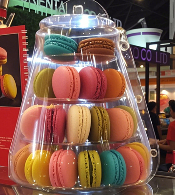 OEM Macaron verpakkingsdoos High End Franse dessertdoos 6-korrel transparante lade doos