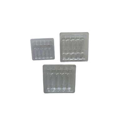 Blister Tray Verpakking Voor Water Injectie 1ml 2ml 5ml 10ml PET Ampuul Tray Aanpassing