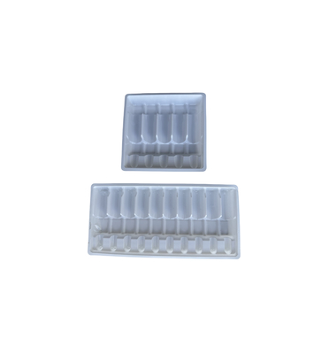 Op maat gemaakte Blister Tray Verpakking Voor Water Injectie 1ml 2ml 5ml 10ml PET Ampuul Tray