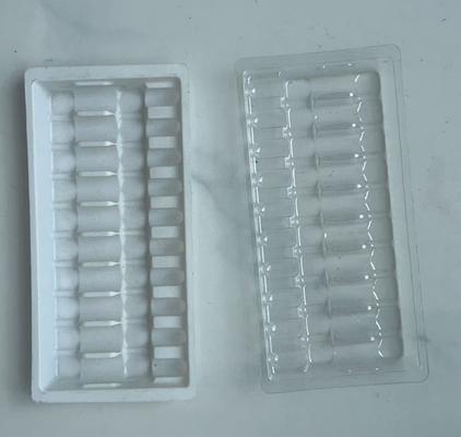 Groothandel van 10 PVC-plastic trays voor 1 ml waternaald vacuümvormende inwendige tray voor geneesmiddelen