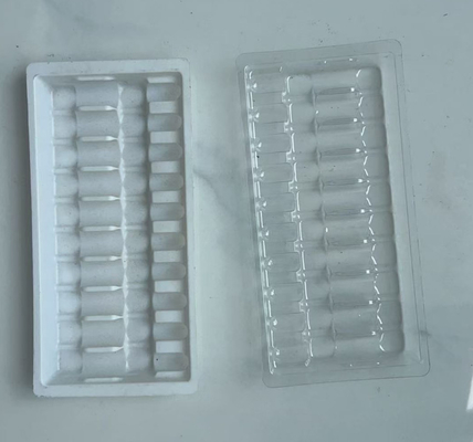 Groothandel van 10 PVC-plastic trays voor 1 ml waternaald vacuümvormende inwendige tray voor geneesmiddelen