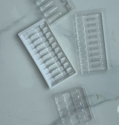 Groothandel van 10 PVC-plastic trays voor 1 ml waternaald vacuümvormende inwendige tray voor geneesmiddelen