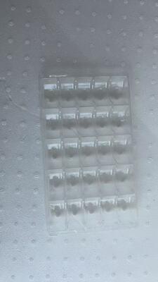 25 Macaron Plastic Trays - Food Grade PET, 0,55 mm Dikte, Herbruikbare Macaron Verpakking Tray