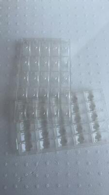 25 Macaron Plastic Trays - Food Grade PET, 0,55 mm Dikte, Herbruikbare Macaron Verpakking Tray