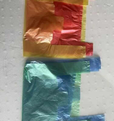 HDPE plastic zak met hoge slagvastheid, recycleerbaar en aangepast logo voor supermarkt winkelen