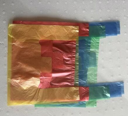 Op maat gemaakte recyclebare HDPE plastic tas met hoge slagvastheid voor supermarktboodschappen