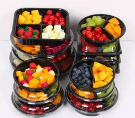 Aanpasbare recyclebare PET fruitverpakking met hitteafdichting voor tomaten en groenten