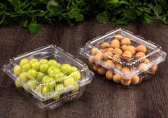 Persoonlijk ontworpen recyclebare PET-fruitverpakkingsdoos met warmteverzegeling voor transparante fruitopslag
